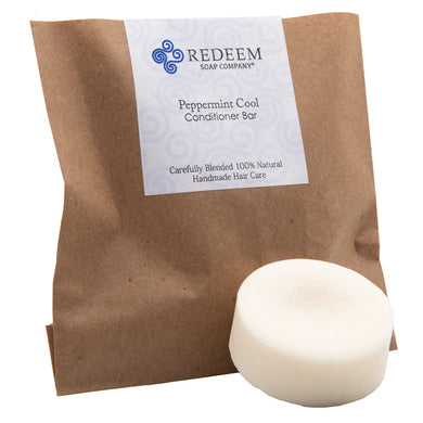 Redeem Soap Company - Peppermint Cool Conditioner Bar - Made in the USA, 1oz Conditioner Bar, Zero Waste