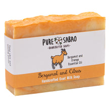 Load image into Gallery viewer, Pure Sabao - Bergamot and Citrus – Goat Milk Soap – Natural Soap made in the USA