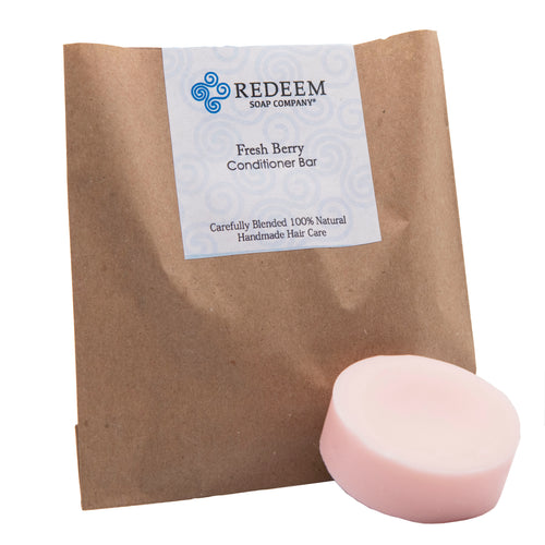 Redeem Soap Company - Fresh Berry Conditioner Bar - Made in the USA, 1oz Conditioner Bar, Zero Waste