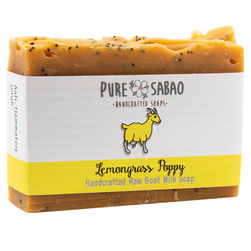 Pure Sabao - Lemongrass Poppy Raw Goat Milk Soap
